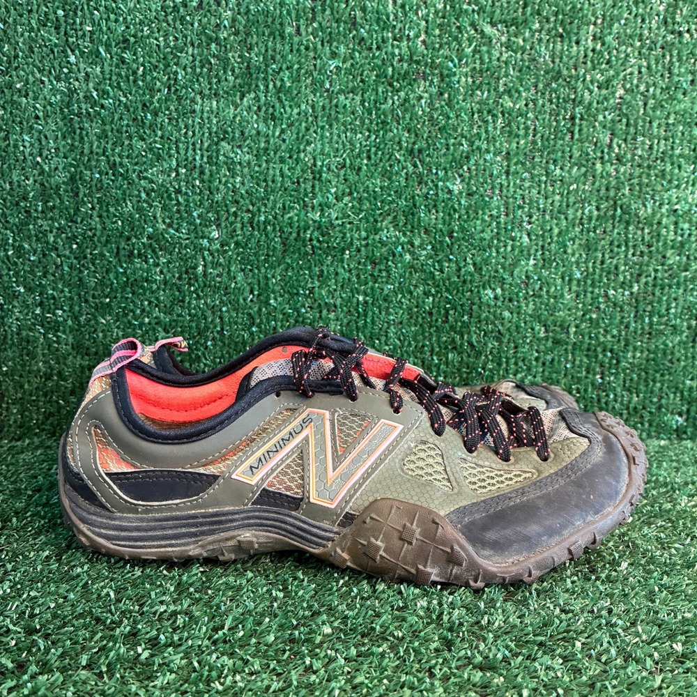 New Balance Minimus 007v1 Trail Barefoot Running Shoe Green Orange Womens Size 8